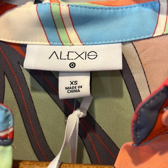 Alexis for target Beautiful multi floral colorful print maxi button up dress - Picture 9 of 16